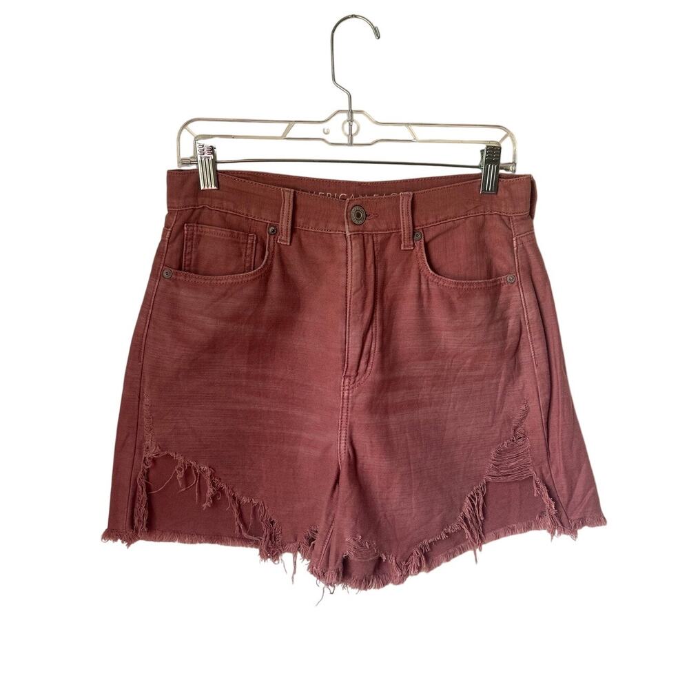 American Eagle Pink Highest Rise Mom Shorts - Size 6